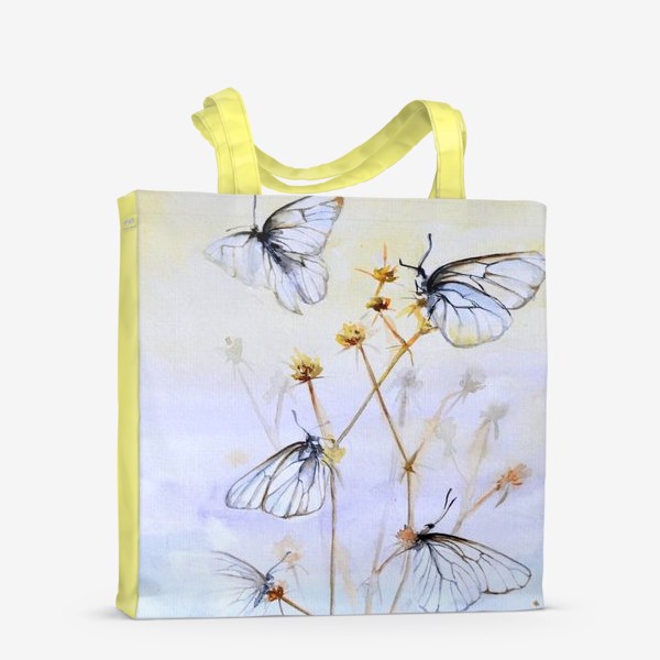 Сумка-шоппер «Бабочки и сухоцветы»
