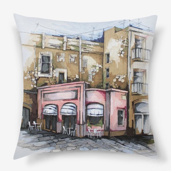 Подушка «Розовое кафе/Фигерас/Испания»