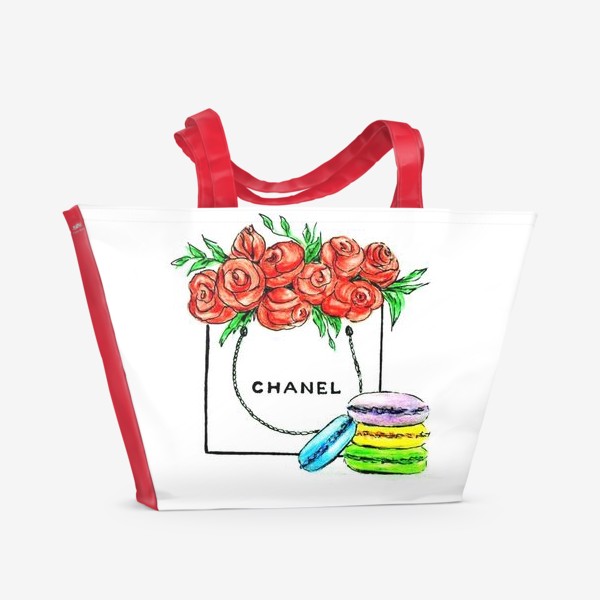 Пляжная сумка &laquo;Sweet gift chanel . Шанель.&raquo;