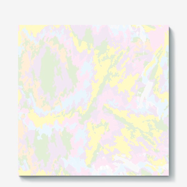 Холст &laquo;абстрактная желто-розово-голубая "марбл" текстура&raquo;
