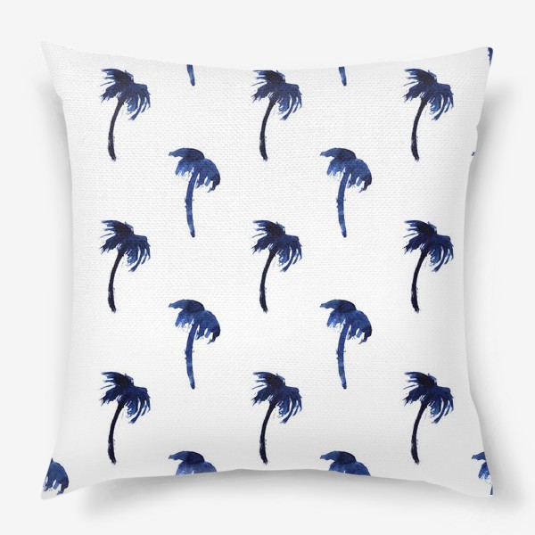 Подушка «Синие морские пальмы»