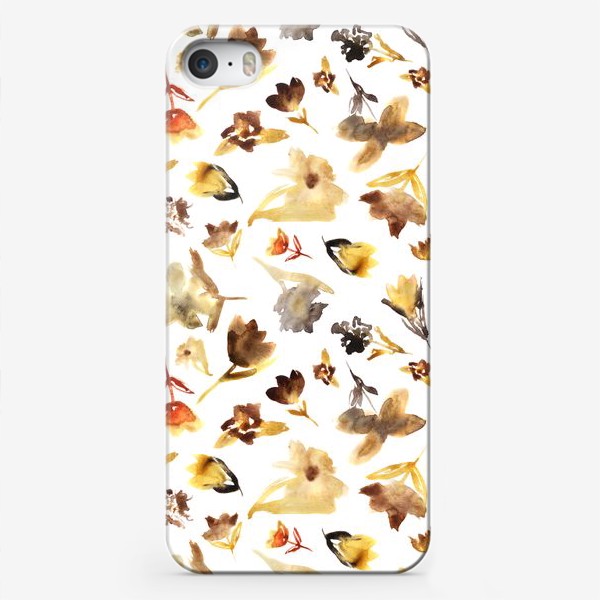 Чехол iPhone «Акварельные цветы в бежевых тонах»