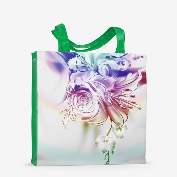 Сумка-шоппер «Лилия, роза и орхидея»