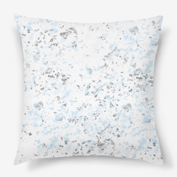 Подушка «Абстрактная серо-голубая текстура»