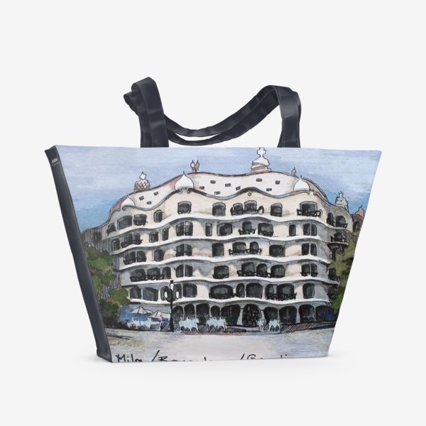 Пляжная сумка &laquo;Casa Mila/Каменоломня Гауди/Барселона&raquo;