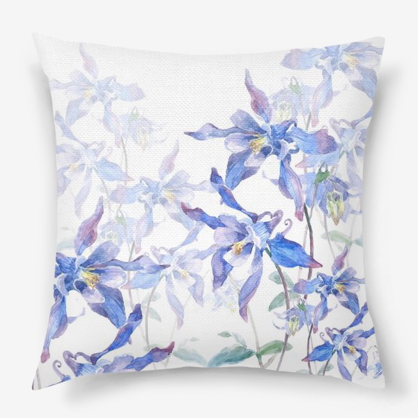 Подушка «Голубые цветы»
