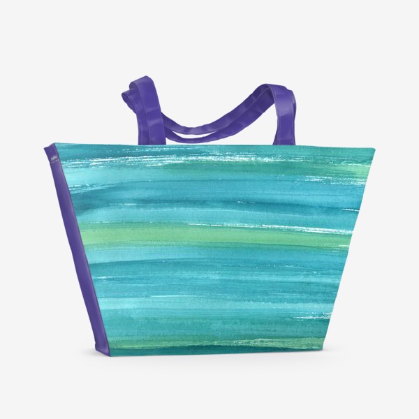 Пляжная сумка «Морской акварельный фон»