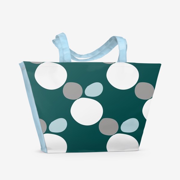 Пляжная сумка «Circles Green Pattern»