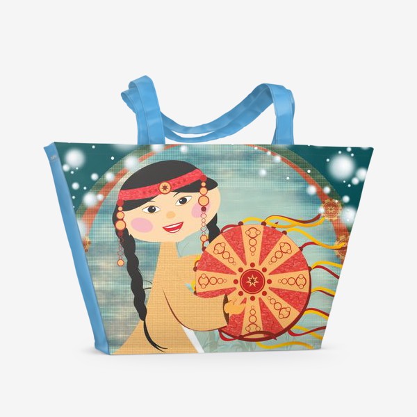 Пляжная сумка «Девушка эвенка»