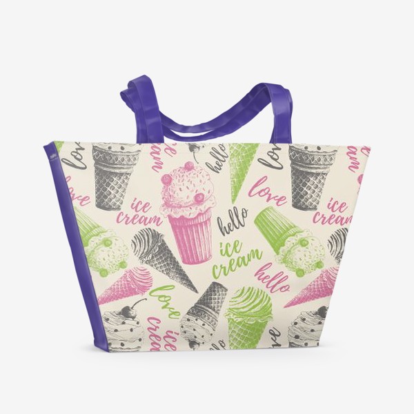Пляжная сумка «Любимое Мороженое»