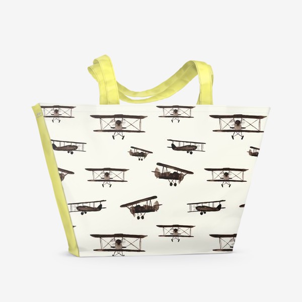 Пляжная сумка «Ретро самолеты»
