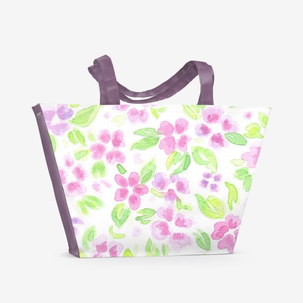 Пляжная сумка &laquo;Watercolor flowers&raquo;