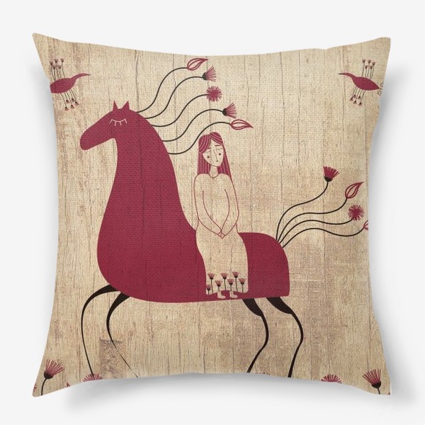 Подушка «Мезенская лошадь»