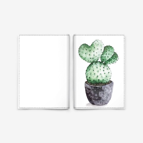 Обложка для паспорта «кактус»
