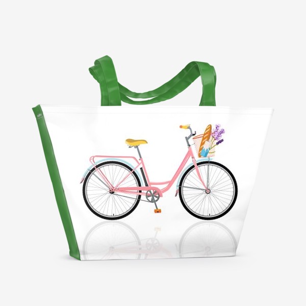 Пляжная сумка &laquo;Романтичный велосипед&raquo;