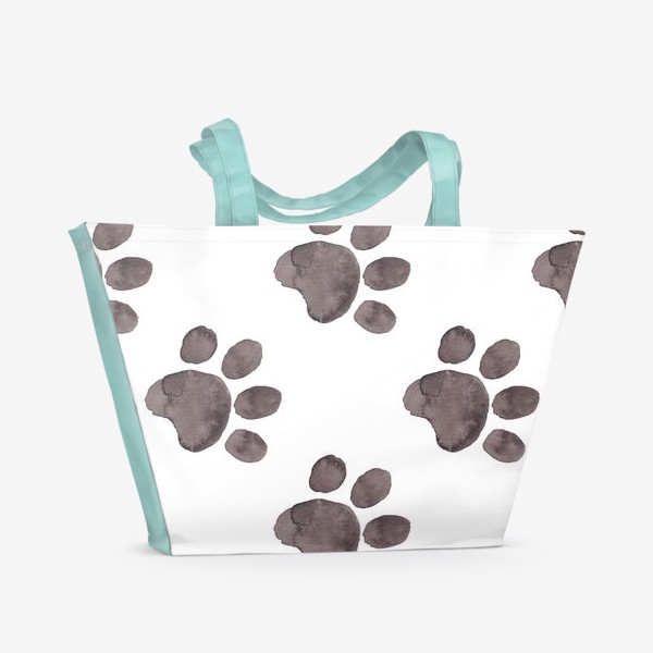 Пляжная сумка «Dogs Paw Pattern»