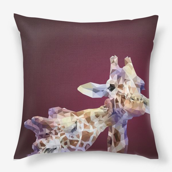 Подушка «Жирафики, поцелуй»