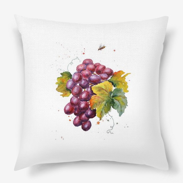 Подушка «Гроздь красного винограда»