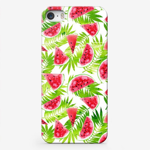 Чехол iPhone «Акварельное арбузное лето»