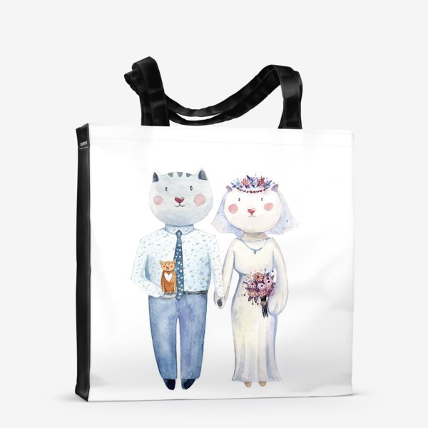 Сумка-шоппер «коты. свадьба»