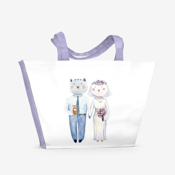 Пляжная сумка &laquo;коты. свадьба&raquo;
