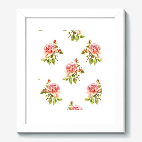 Картина «Watercolor Roses Pattern»