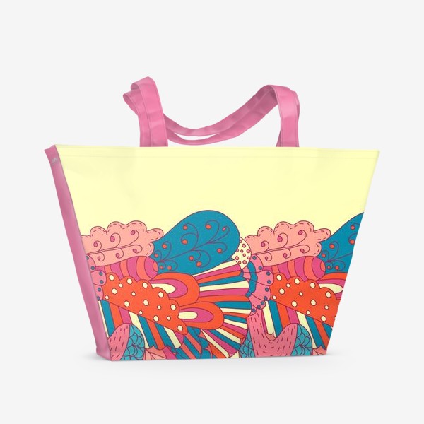 Пляжная сумка «Цветочные узоры»
