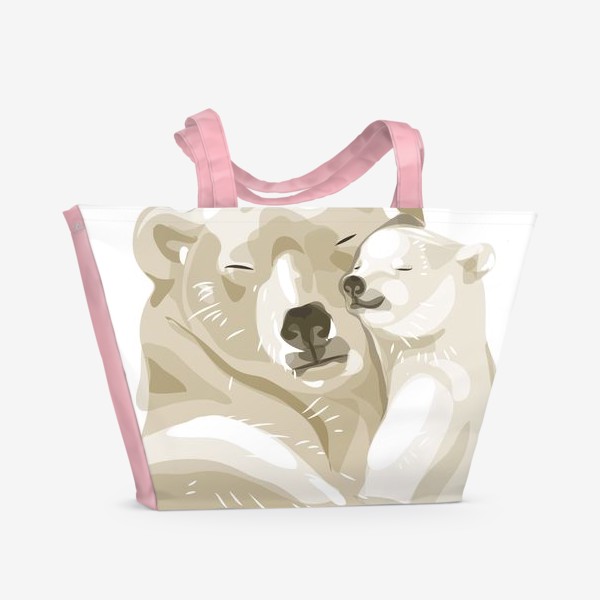 Пляжная сумка &laquo;Белые медведи&raquo;
