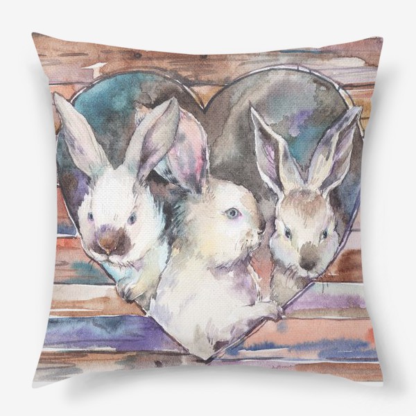 Подушка «Люблю кроликов»