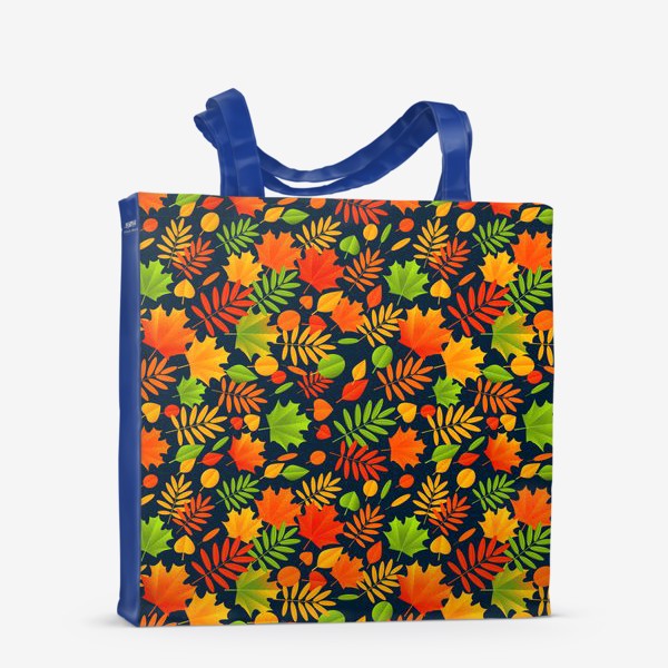 Сумка-шоппер «Осенний паттерн с разноцветными листьями»
