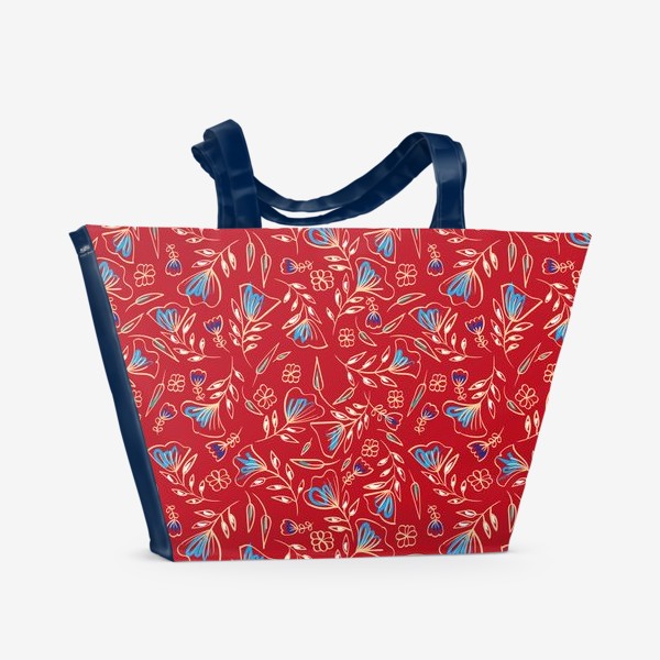 Пляжная сумка «Лазурные цветы»