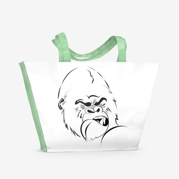 Пляжная сумка «Недовольная горилла»