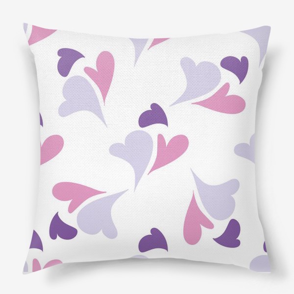 Подушка «Hearts Purple Pattern»
