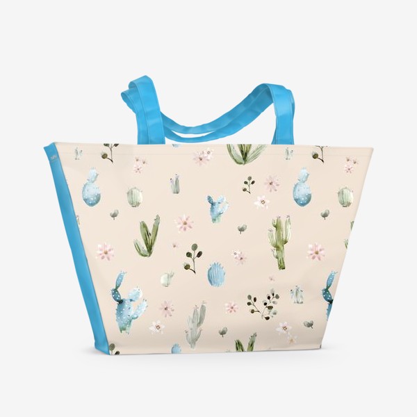 Пляжная сумка «кактусы принт»