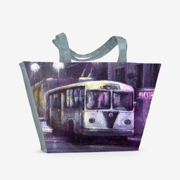 Пляжная сумка «Троллейбус»