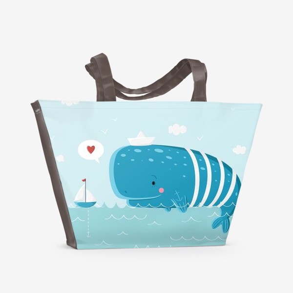 Пляжная сумка «Кит моряк»