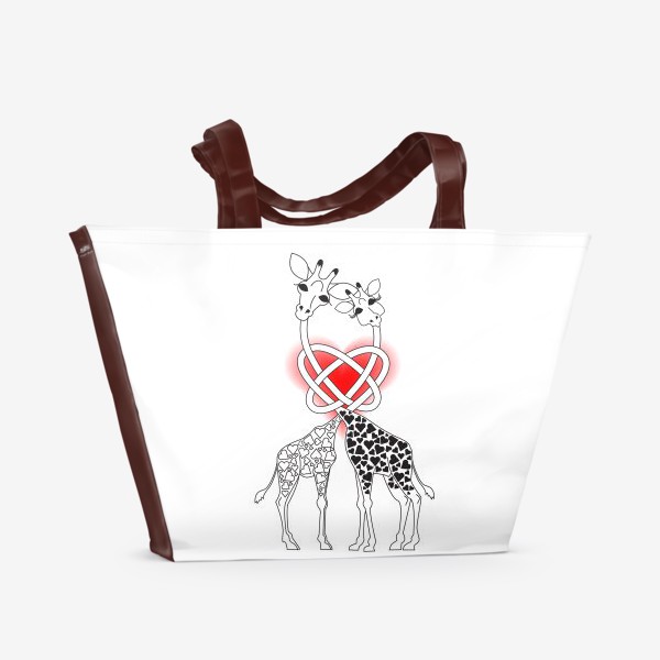 Пляжная сумка «влюбленные жирафы»