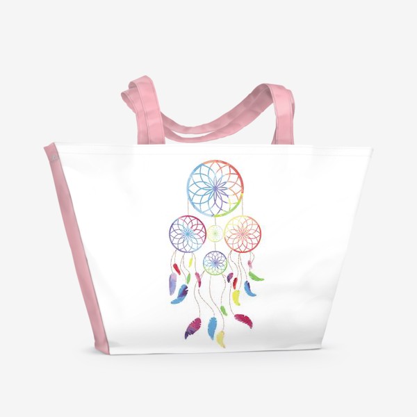 Пляжная сумка «Цветной ловец снов»