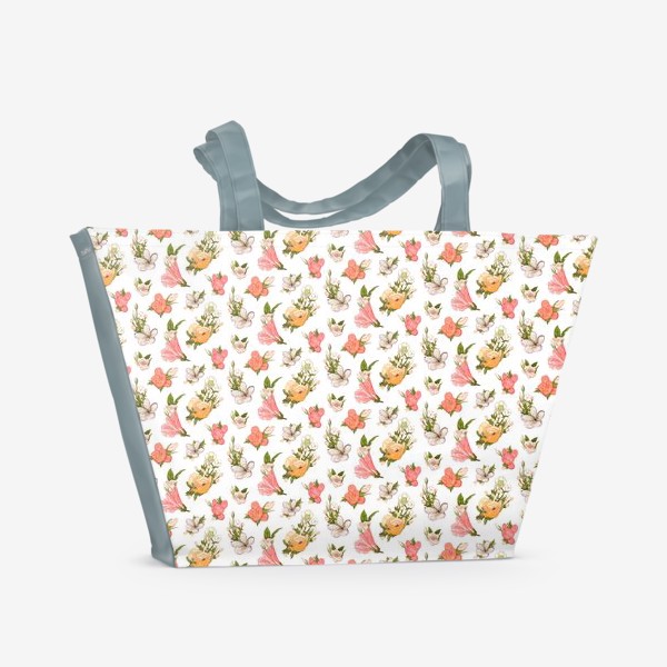 Пляжная сумка «Flowers pattern»