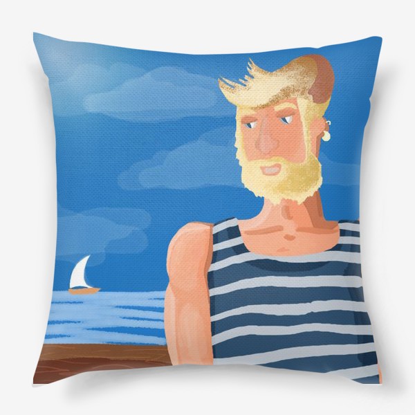 Подушка «В мечтах о море»