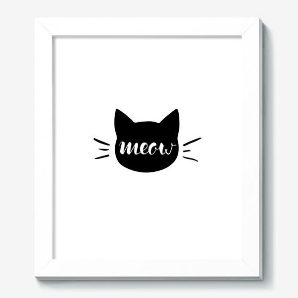 Картина «Чёрная кошка. Cat meow»
