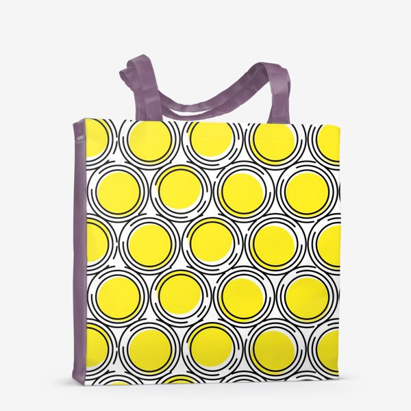 Сумка-шоппер &laquo;Геометрический узор желтые круги&raquo;