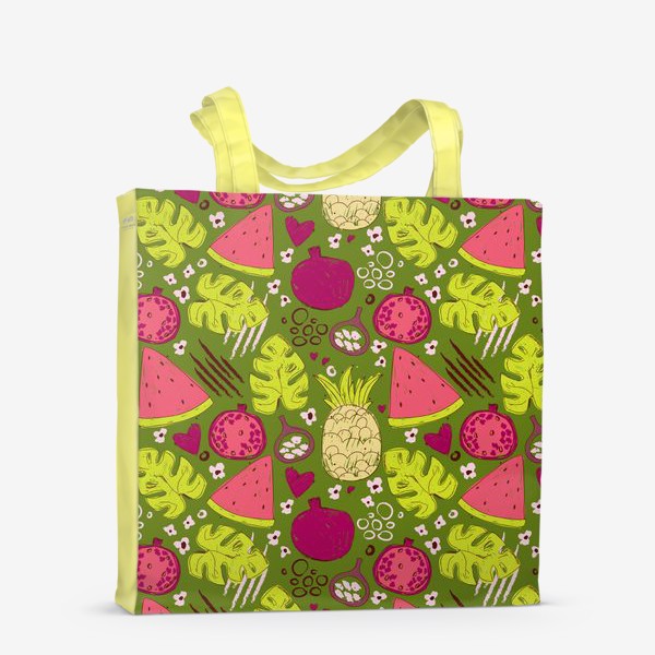 Сумка-шоппер «Паттерн с тропическими фруктами»
