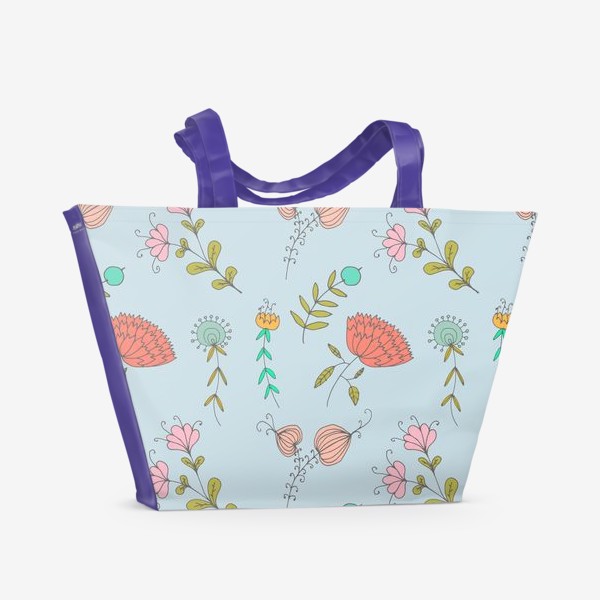 Пляжная сумка «Пастельные цветы»