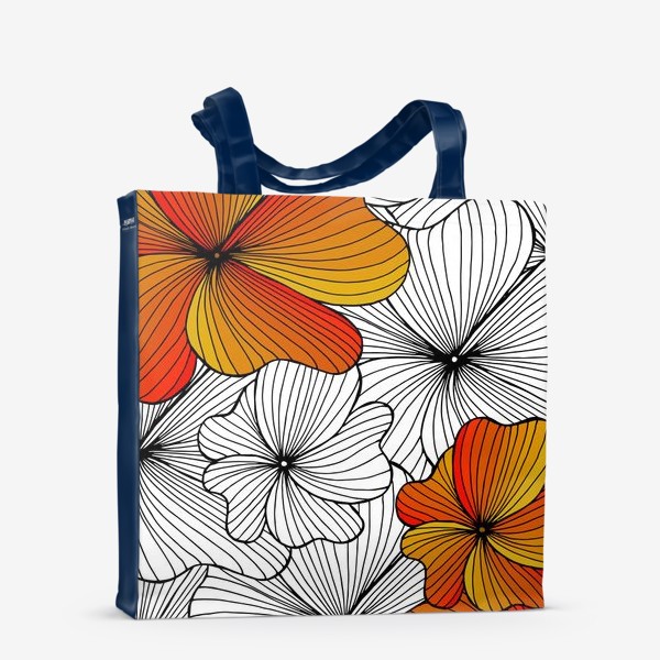 Сумка-шоппер «Осенние оранжевые цветы»