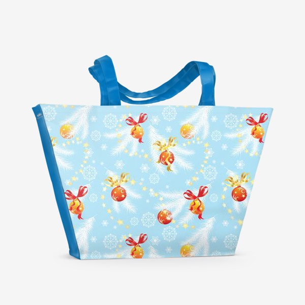 Пляжная сумка «елочные шары»
