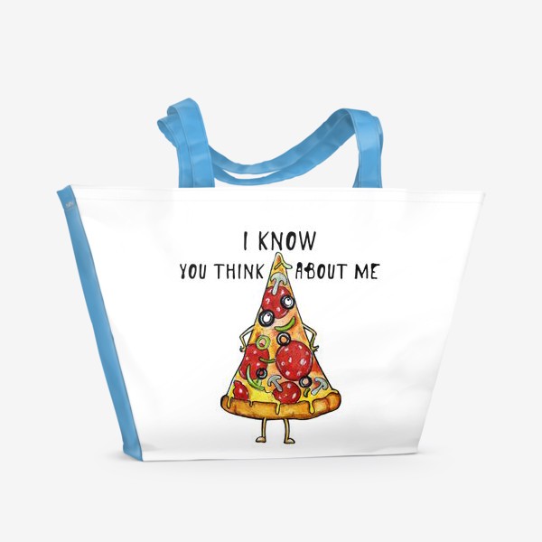 Пляжная сумка &laquo;Уверенная в себе Пицца &raquo;