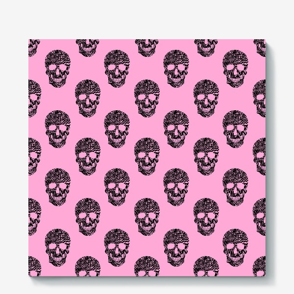 Холст «Skulls On Pink»