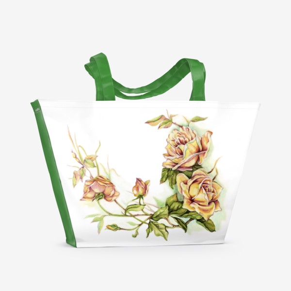 Пляжная сумка «Чайные розы»