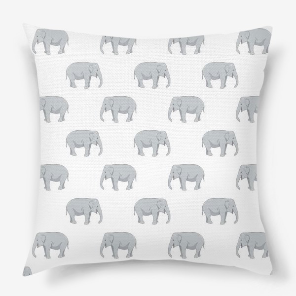 Подушка «Паттерн со слонами»